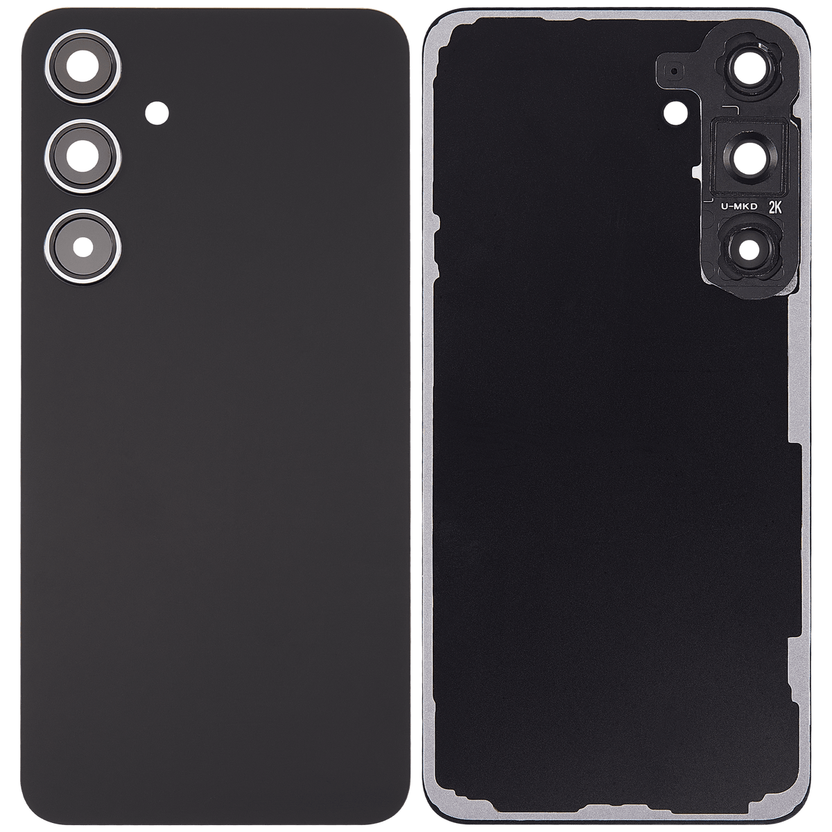 Back Cover Glass With Camera Lens Compatible For Samsung Galaxy S24 Plus 5G Replacement(No Logo) (Aftermarket Plus) (Onyx Black)