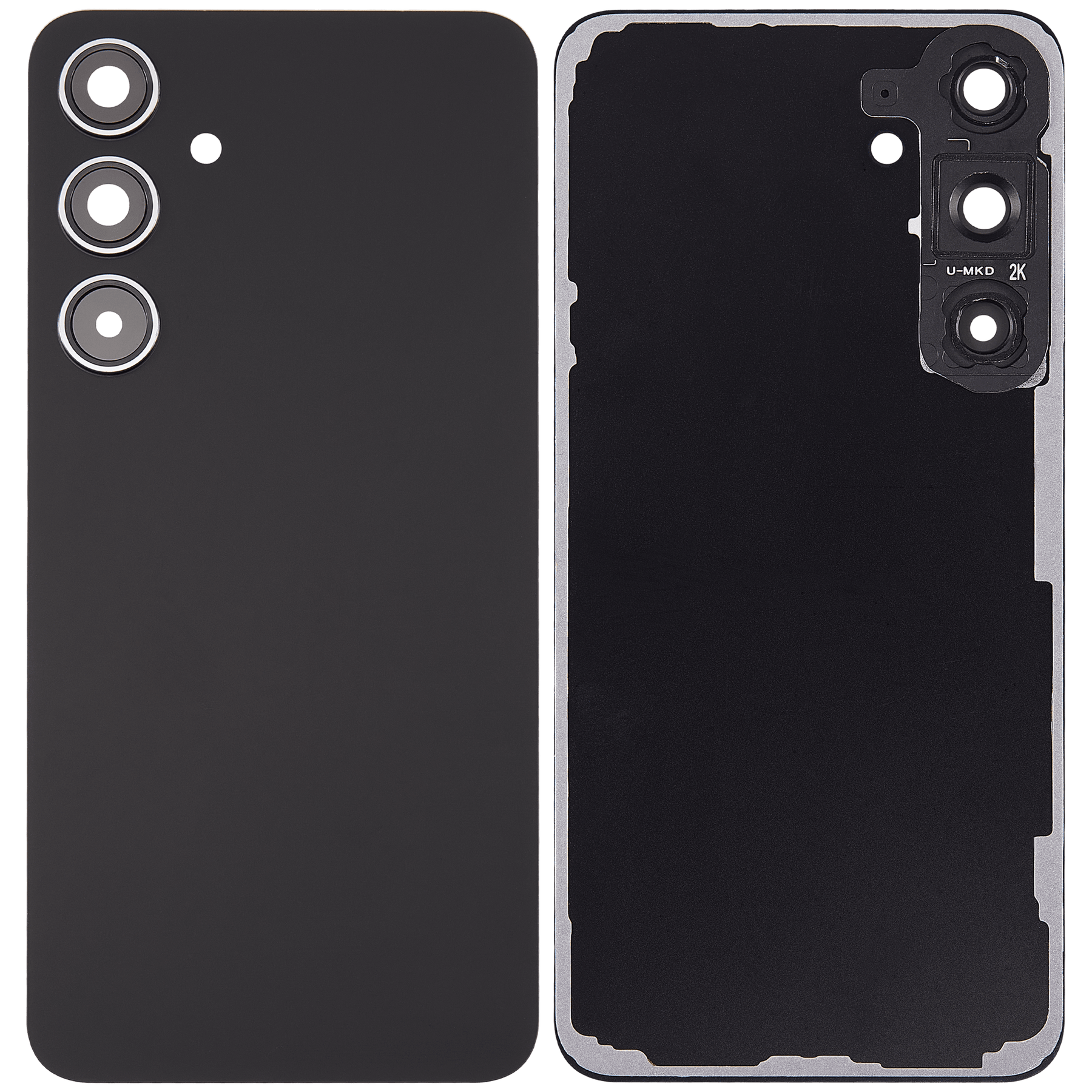 Back Cover Glass With Camera Lens Compatible For Samsung Galaxy S24 Plus 5G Replacement(No Logo) (Aftermarket Plus) (Onyx Black)