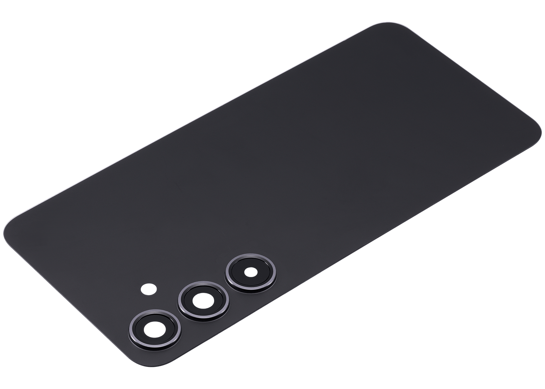 Back Cover Glass With Camera Lens Compatible For Samsung Galaxy S24 Plus 5G Replacement(No Logo) (Aftermarket Plus) (Onyx Black)