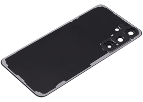 Back Cover Glass With Camera Lens Compatible For Samsung Galaxy S24 Plus 5G Replacement(No Logo) (Aftermarket Plus) (Onyx Black)