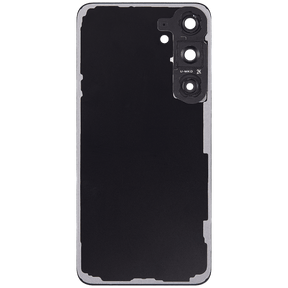 Back Cover Glass With Camera Lens Compatible For Samsung Galaxy S24 Plus 5G Replacement(No Logo) (Aftermarket Plus) (Onyx Black)