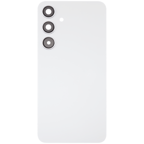 Replacement Back Cover Glass With Camera Lens Compatible For Samsung Galaxy S24 Plus 5G (No Logo) (Aftermarket Plus) (Marble Gray)
