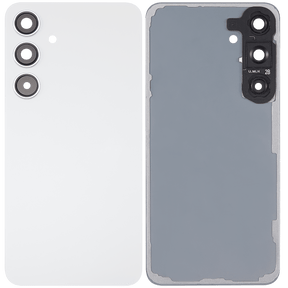 Replacement Back Cover Glass With Camera Lens Compatible For Samsung Galaxy S24 Plus 5G (No Logo) (Aftermarket Plus) (Marble Gray)