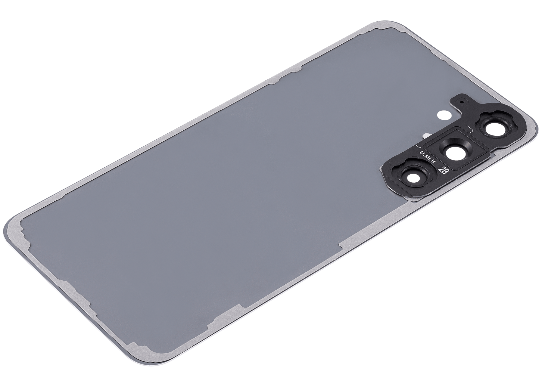 Replacement Back Cover Glass With Camera Lens Compatible For Samsung Galaxy S24 Plus 5G (No Logo) (Aftermarket Plus) (Marble Gray)