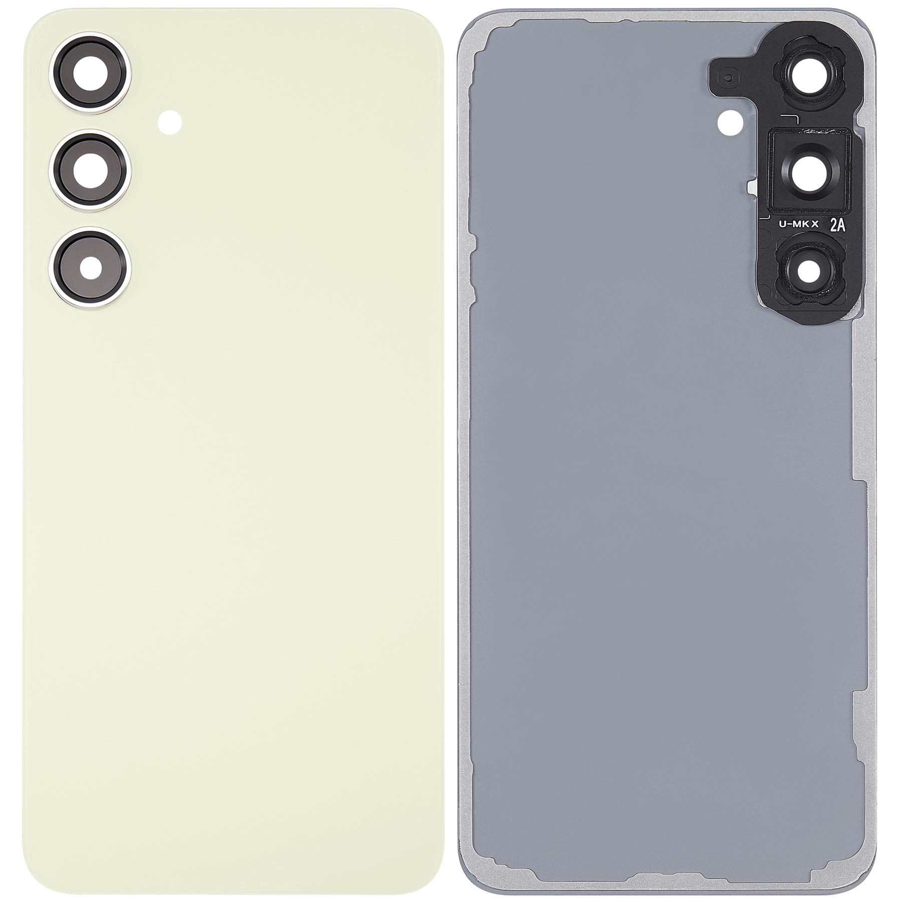 Replacement Back Cover Glass With Camera Lens Compatible For Samsung Galaxy S24 Plus 5G (No Logo) (Aftermarket Plus) (Amber Yellow)