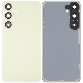 Replacement Back Cover Glass With Camera Lens Compatible For Samsung Galaxy S24 Plus 5G (No Logo) (Aftermarket Plus) (Amber Yellow)