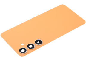 Replacement  Back Cover Glass With Camera Lens Compatible For Samsung Galaxy S24 Plus 5G (No Logo) (Aftermarket Plus) (Sandstone Orange)