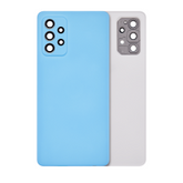 Replacement Back Cover Glass With Camera Lens Compatible For Samsung Galaxy A72 (A725 / 2021) (Service Pack) (Blue)