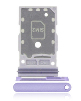 Dual Sim Card Tray Compatible For Samsung Galaxy S24 5G / S24 Plus 5G Replacement by MacFactory(Cobalt Violet)