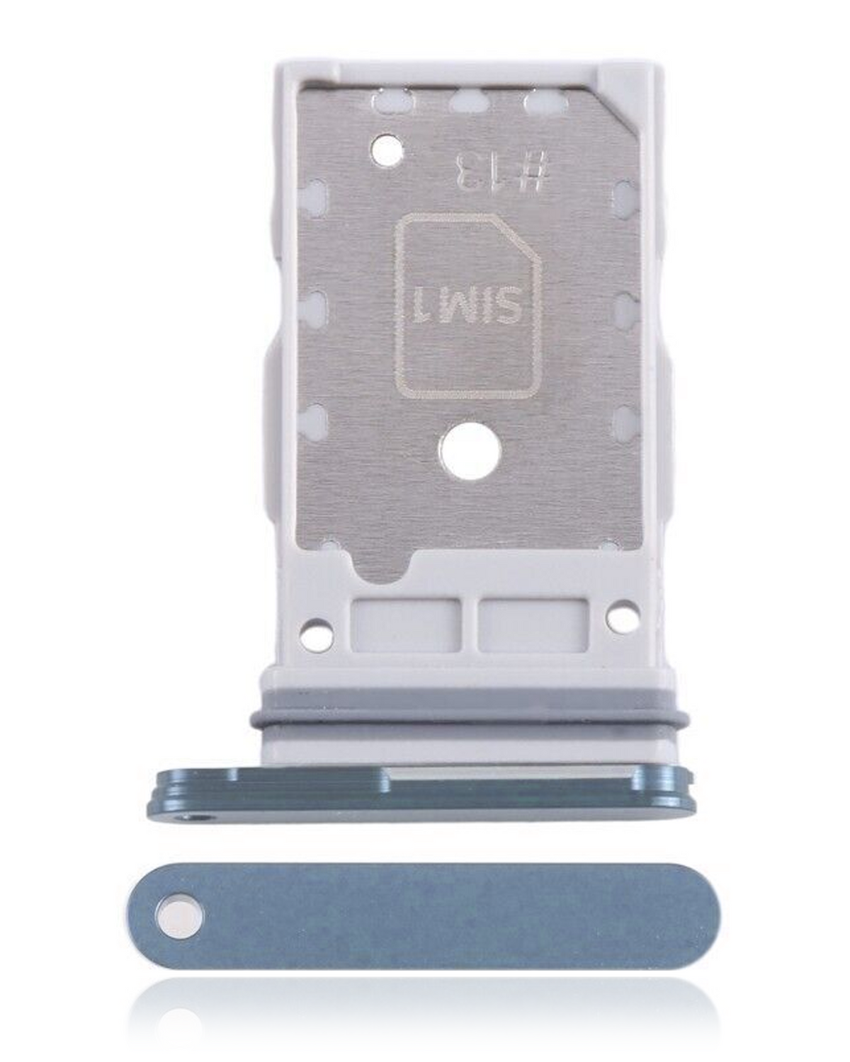 Single Sim Card Tray Replacement Compatible For Samsung Galaxy S24 5G / S24 Plus 5G (Sapphire Blue)