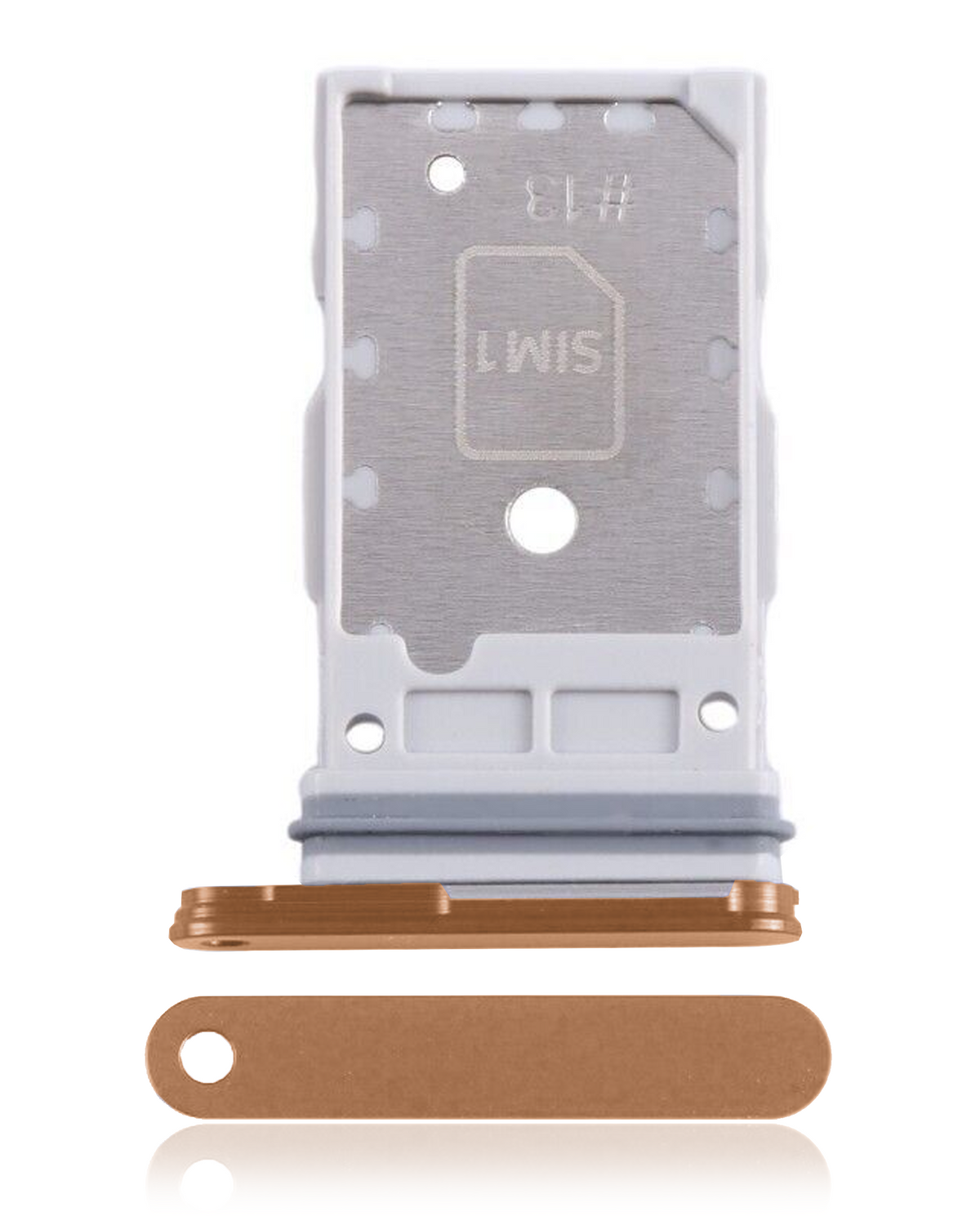 Replacement Single Sim Card Tray Compatible For Samsung Galaxy S24 5G / S24 Plus 5G (Sandstone Orange)