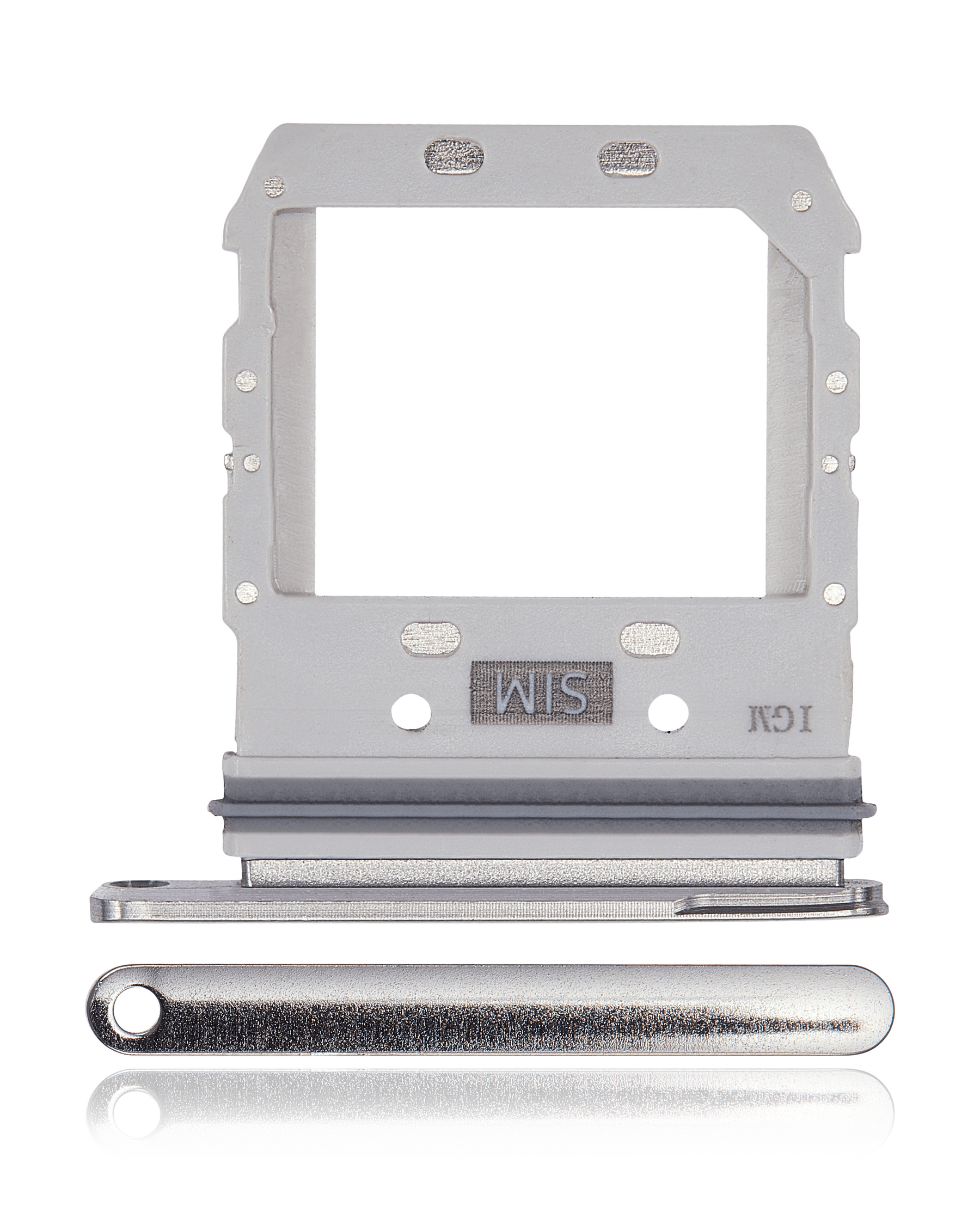 Dual Sim Card Tray Replacement  Compatible For Samsung Galaxy S10 5G (Crown Silver)