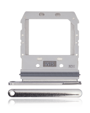 Dual Sim Card Tray Replacement  Compatible For Samsung Galaxy S10 5G (Crown Silver)
