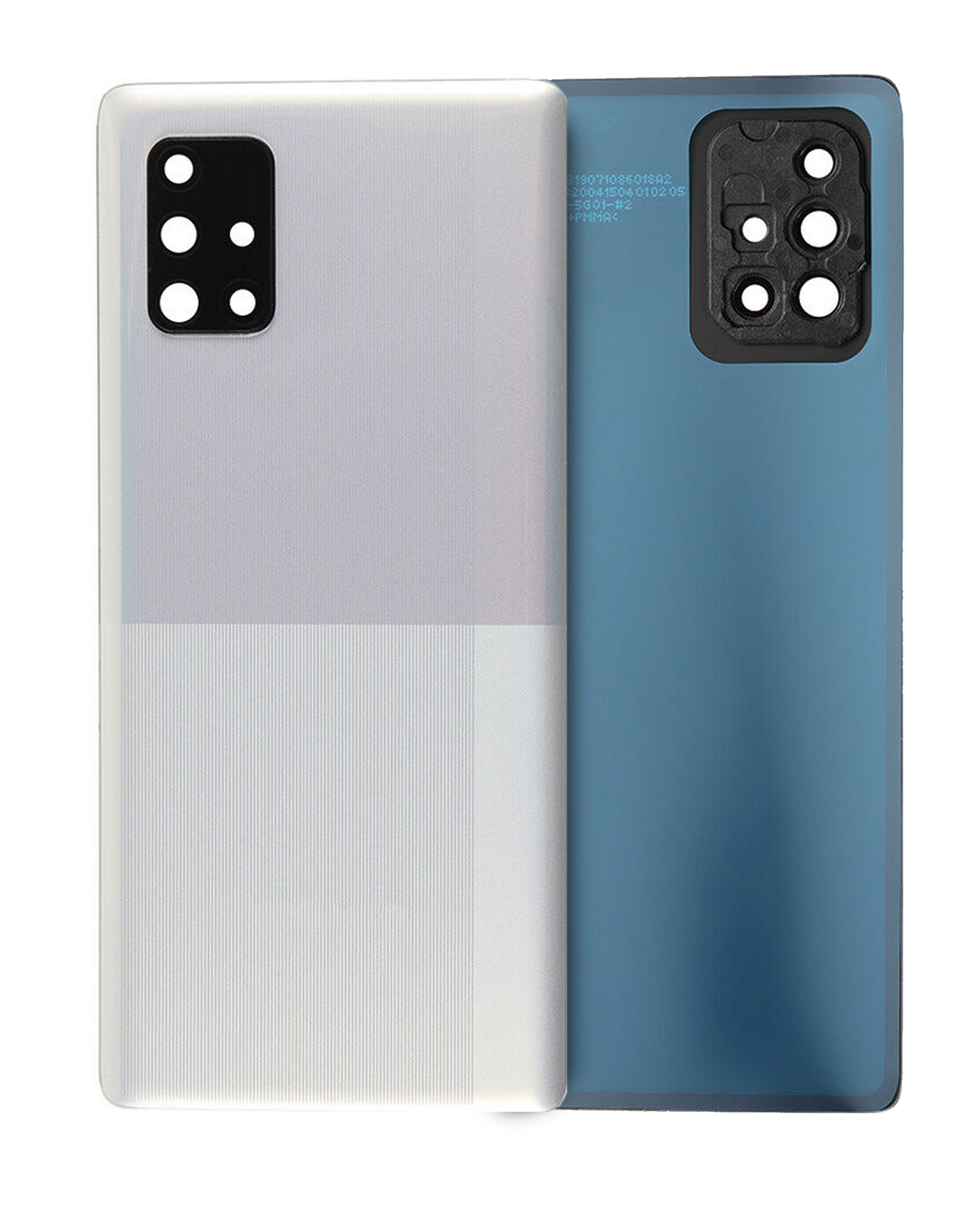 Replacement Back Cover Glass With Camera Lens Compatible For Samsung Galaxy A71 (A715 / 2020) (Service Pack) (Prism Crush Silver)