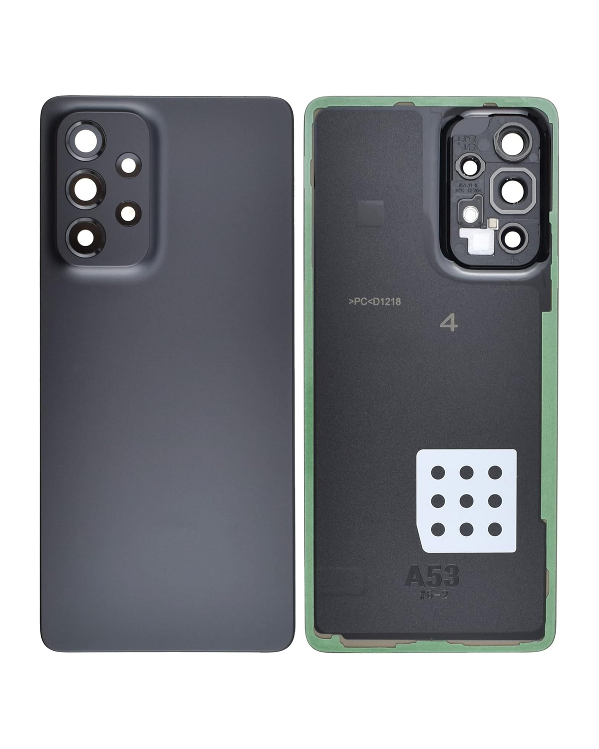 Replacement Back Cover Glass With Camera Lens Compatible For Samsung Galaxy A53 5G by macfactory.in(A536 / 2022) (Service Pack) (Black)