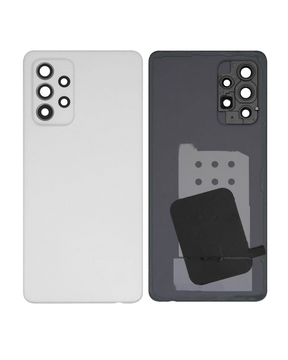 Replacement Back Cover Glass With Camera Lens Compatible For Samsung Galaxy A52s (A528 / 2021) (Service Pack) (Awesome White)