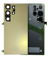 Replacement Back Cover Glass With Camera Lens Compatible For Samsung Galaxy S24 Ultra (Service Pack) (Titanium Yellow)