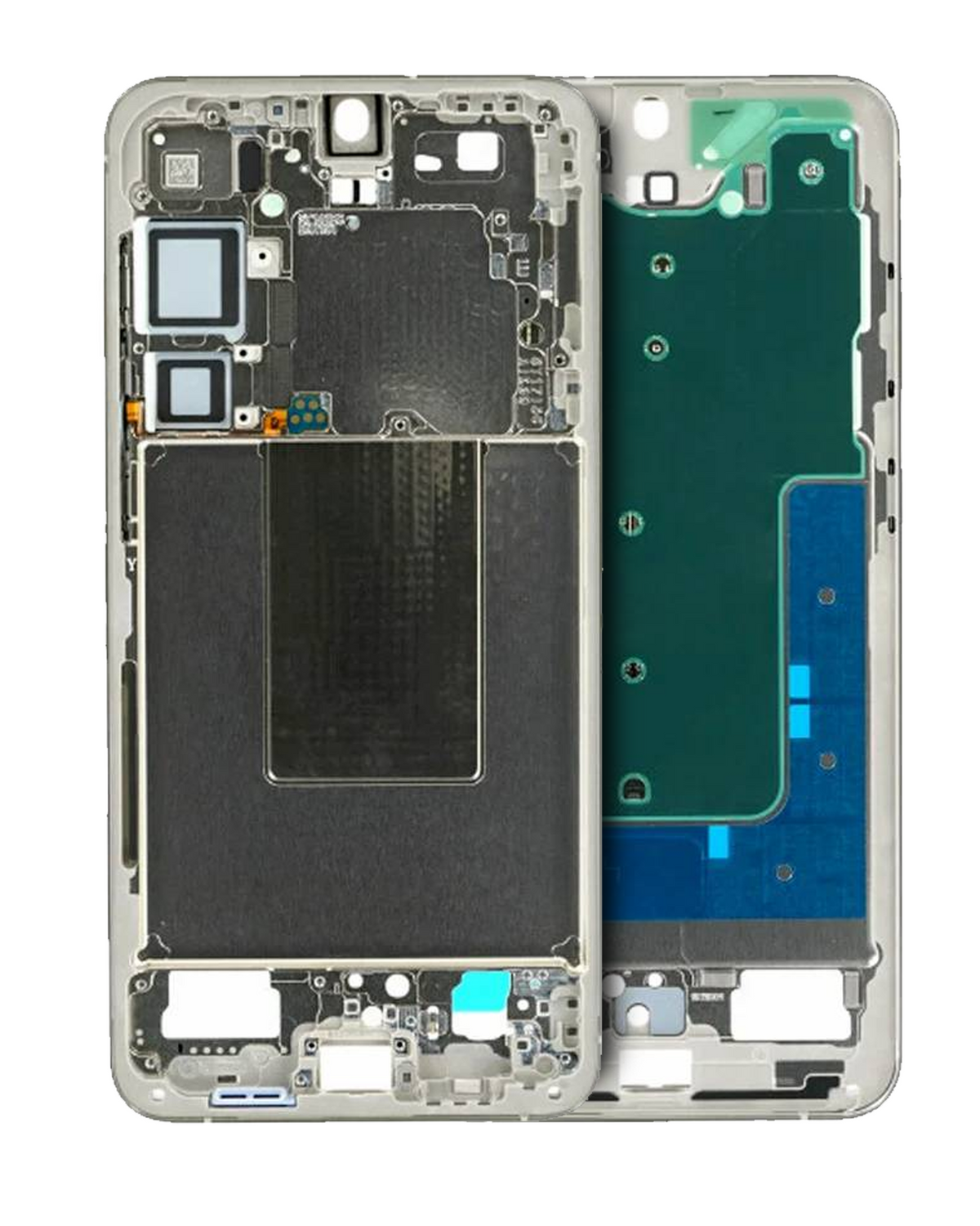 Mid-Frame Housing Replacement  Compatible For Samsung Galaxy S24 Plus 5G by MacFactory.Store(International version) (Service Pack) (Amber Yellow)