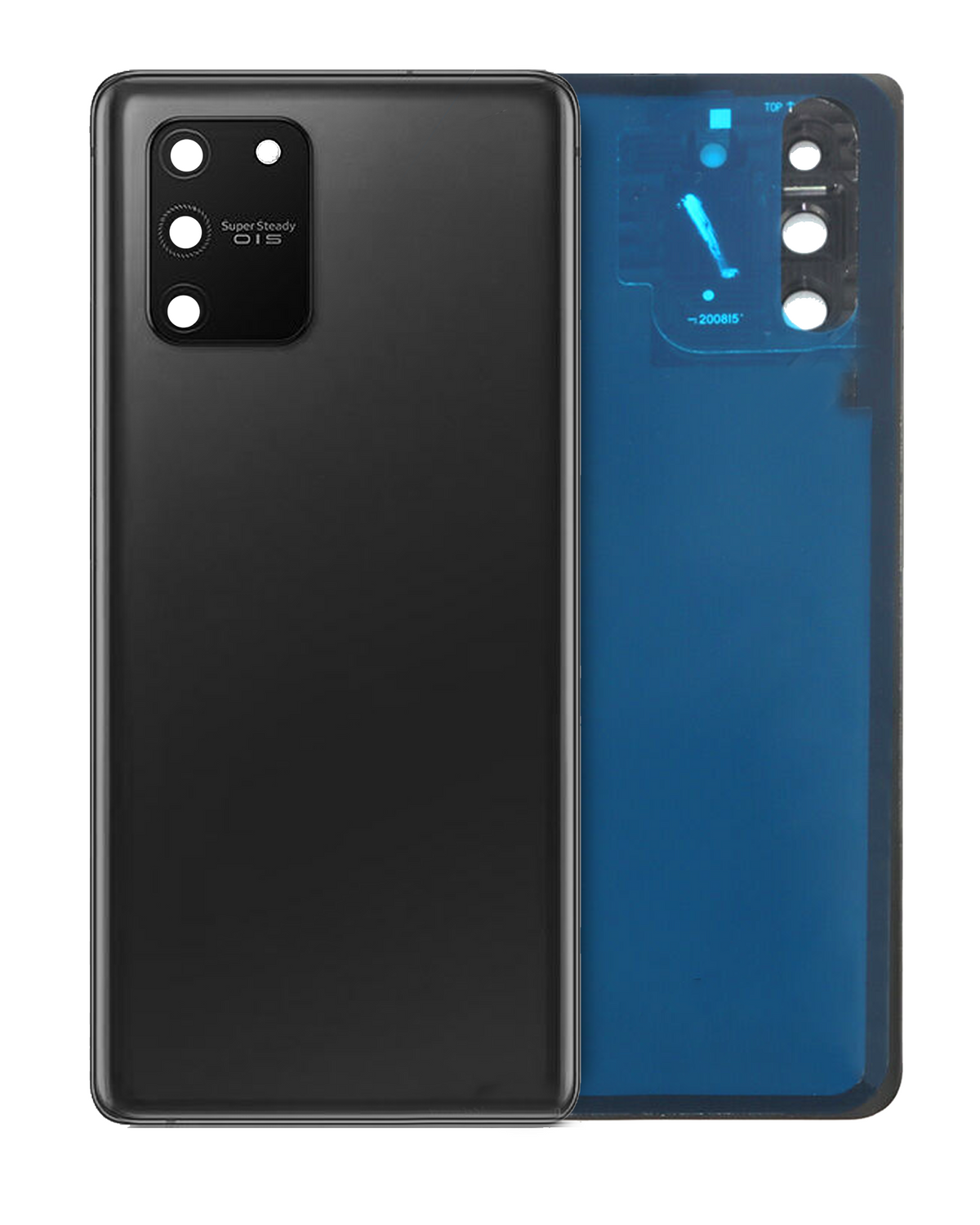 Replacement Back Cover Glass With Camera Lens Compatible For Samsung Galaxy S10 Lite (Service Pack) (Prism Black)