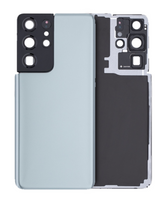 Replacement Back Cover Glass With Camera Lens Compatible For Samsung Galaxy S21 Ultra (Service Pack) (Phantom Titanium)