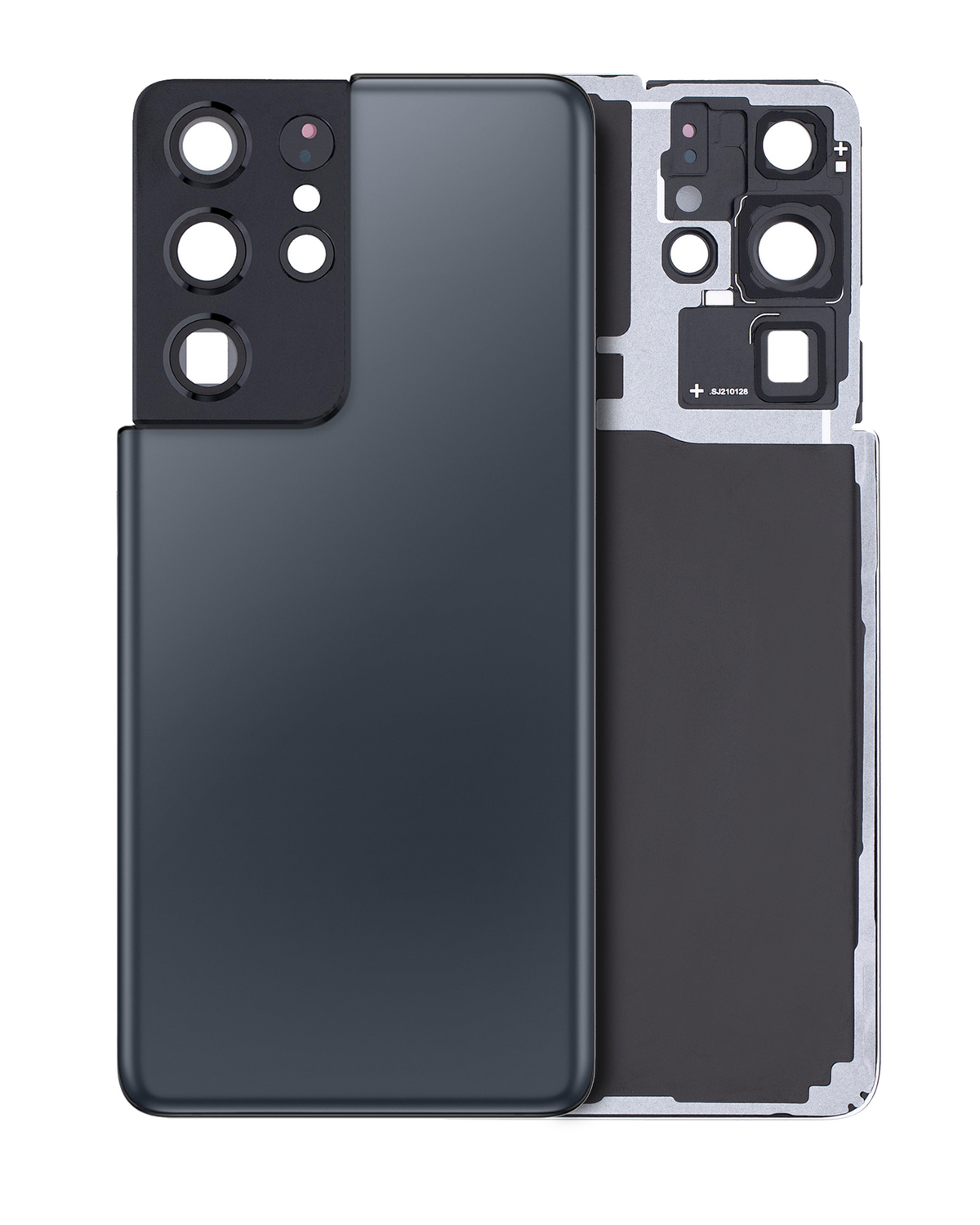 Replacement Back Cover Glass With Camera Lens Compatible For Samsung Galaxy S21 Ultra (Service Pack) (Phantom Navy)