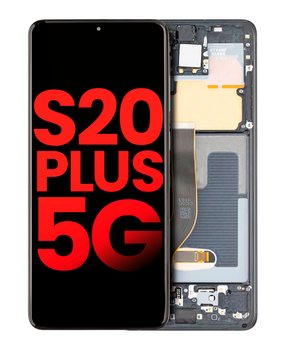 Replacement OLED Assembly With Frame Compatible For Samsung Galaxy S20 Plus 5G (Vemake) (Cosmic Black)