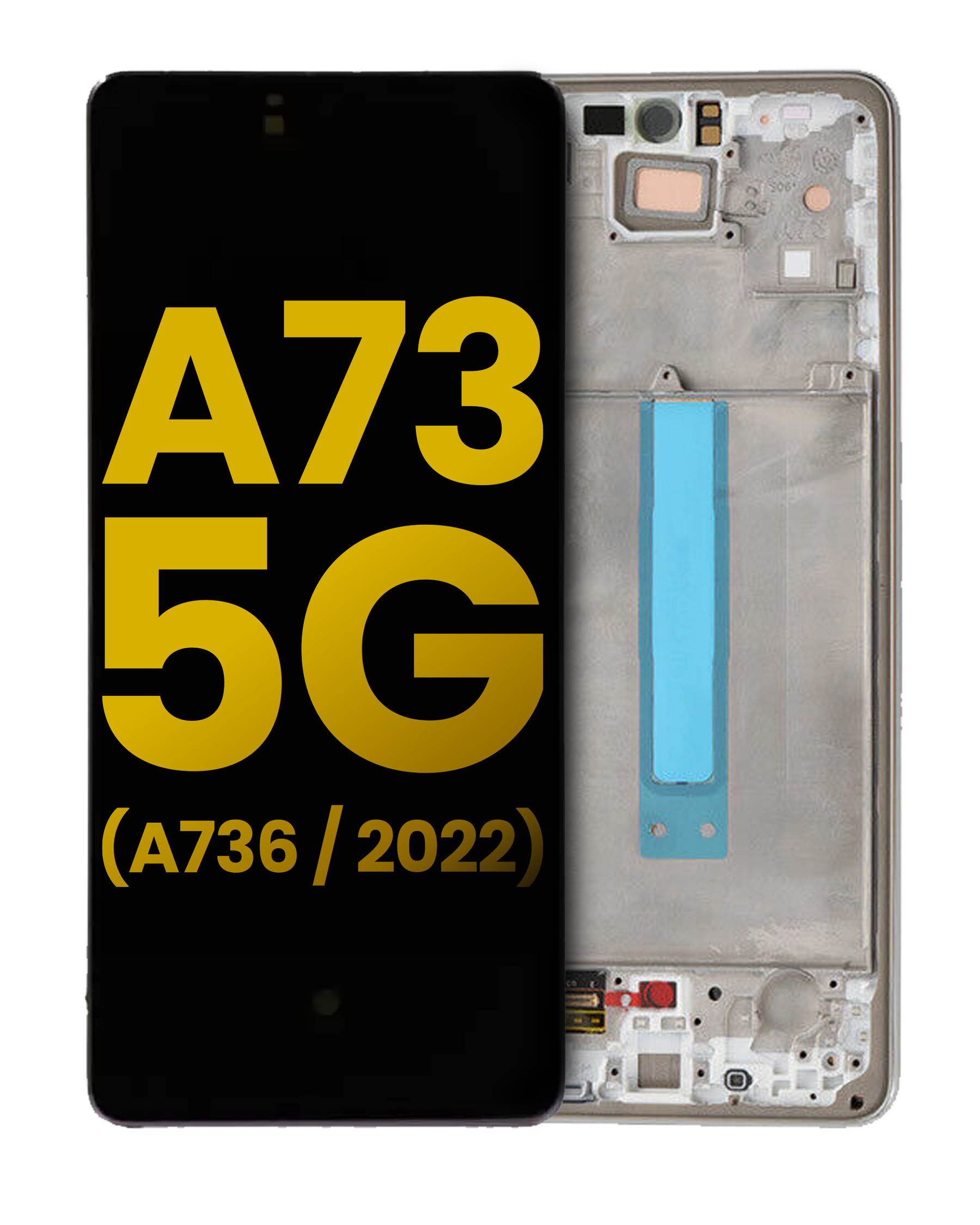 Replacement OLED Assembly With Frame Compatible For Samsung Galaxy A73 5G (A736 / 2022) (Refurbished) (White)