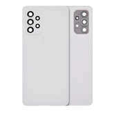 Replacement Back Cover Glass With Camera Lens Compatible For Samsung Galaxy A72 (A725 / 2021) (Service Pack) (White)