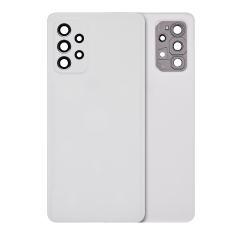 Replacement Back Cover Glass With Camera Lens Compatible For Samsung Galaxy A72 (A725 / 2021) (Service Pack) (White)