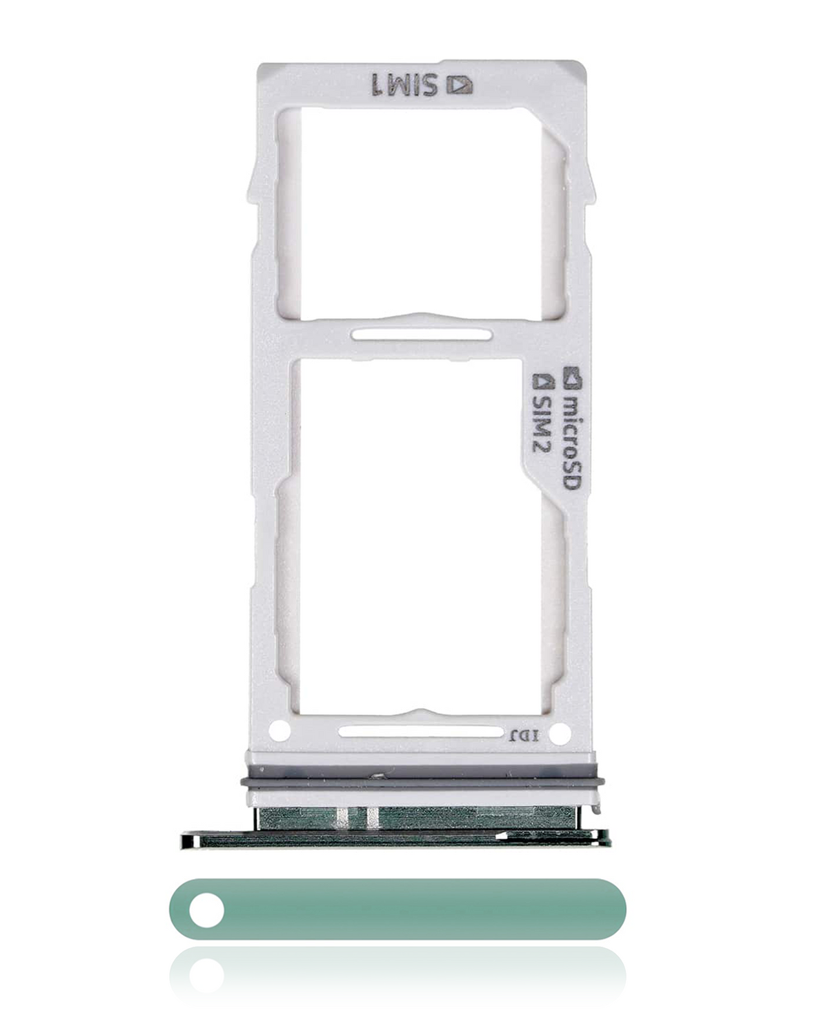 Dual Sim Card Tray Replacement Compatible  For Samsung Galaxy S10 / S10 Plus / S10E (Prism Green)