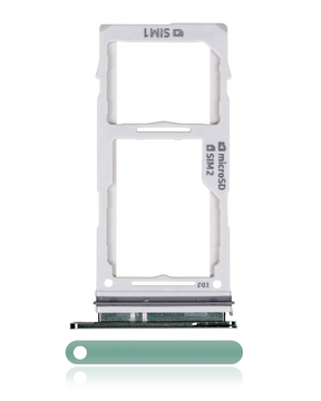 Dual Sim Card Tray Replacement Compatible  For Samsung Galaxy S10 / S10 Plus / S10E (Prism Green)
