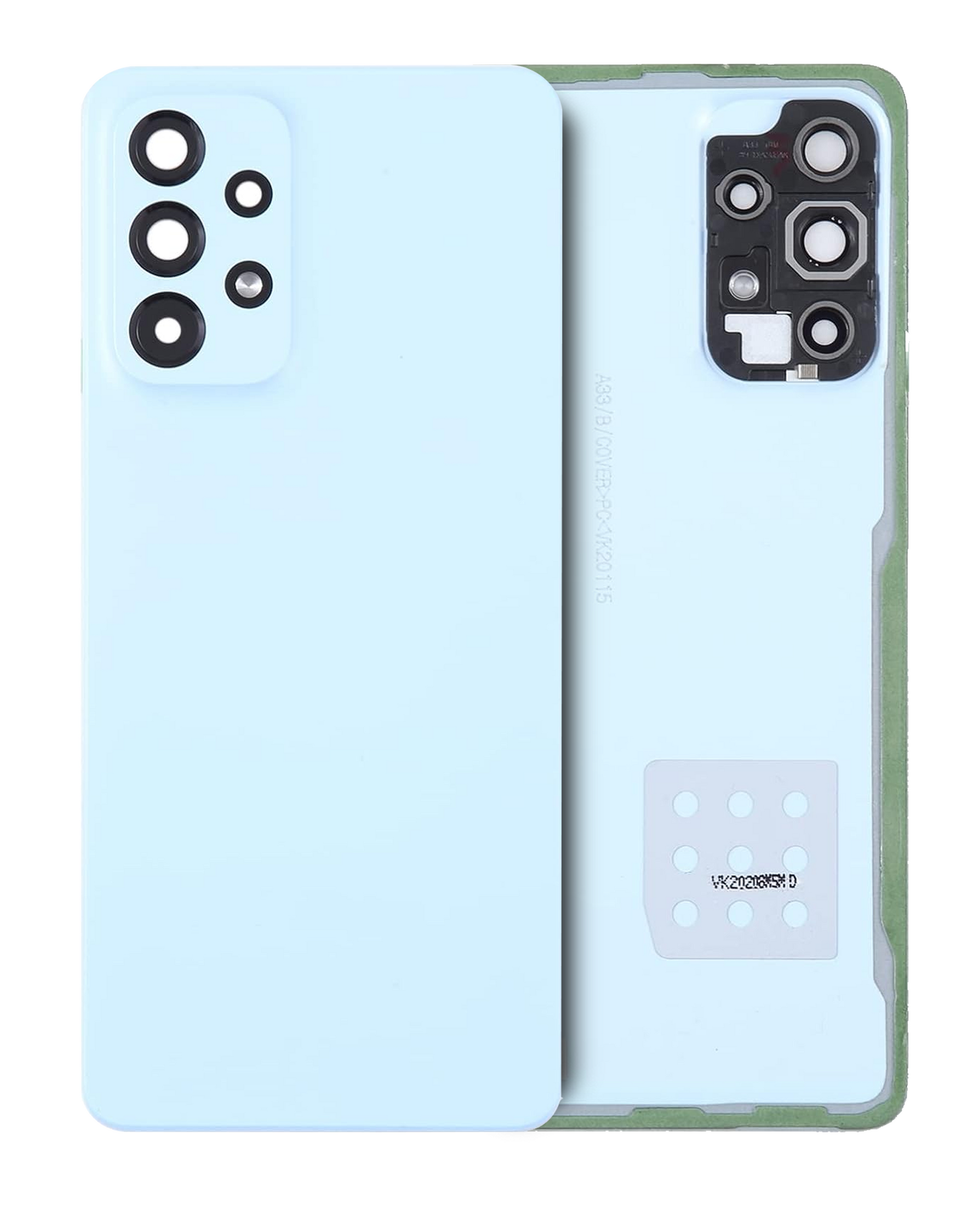 Replacement Back Cover Glass With Camera Lens Compatible For Samsung Galaxy A53 5G (A536 / 2022) (Service Pack) (Blue)