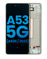 Replacement LCD Assembly With Frame Compatible For Samsung Galaxy A53 5G (A536 / 2022) (Without Finger Print Sensor) (Aftermarket: Incell) (White)