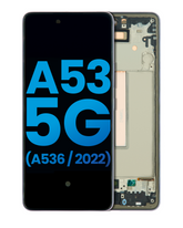 Replacement LCD Assembly With Frame Compatible For Samsung Galaxy A53 5G (A536 / 2022) (Without Finger Print Sensor) (Aftermarket: Incell) (Black)