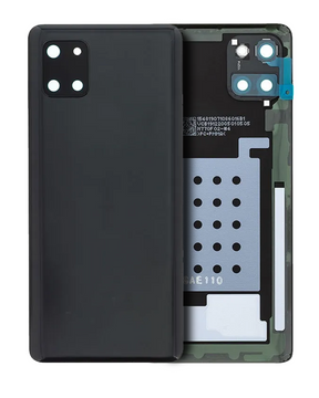 Replacement Back Cover Glass With Camera Lens Compatible For Samsung Galaxy Note 10 Lite (Service Pack) (Aura Black)