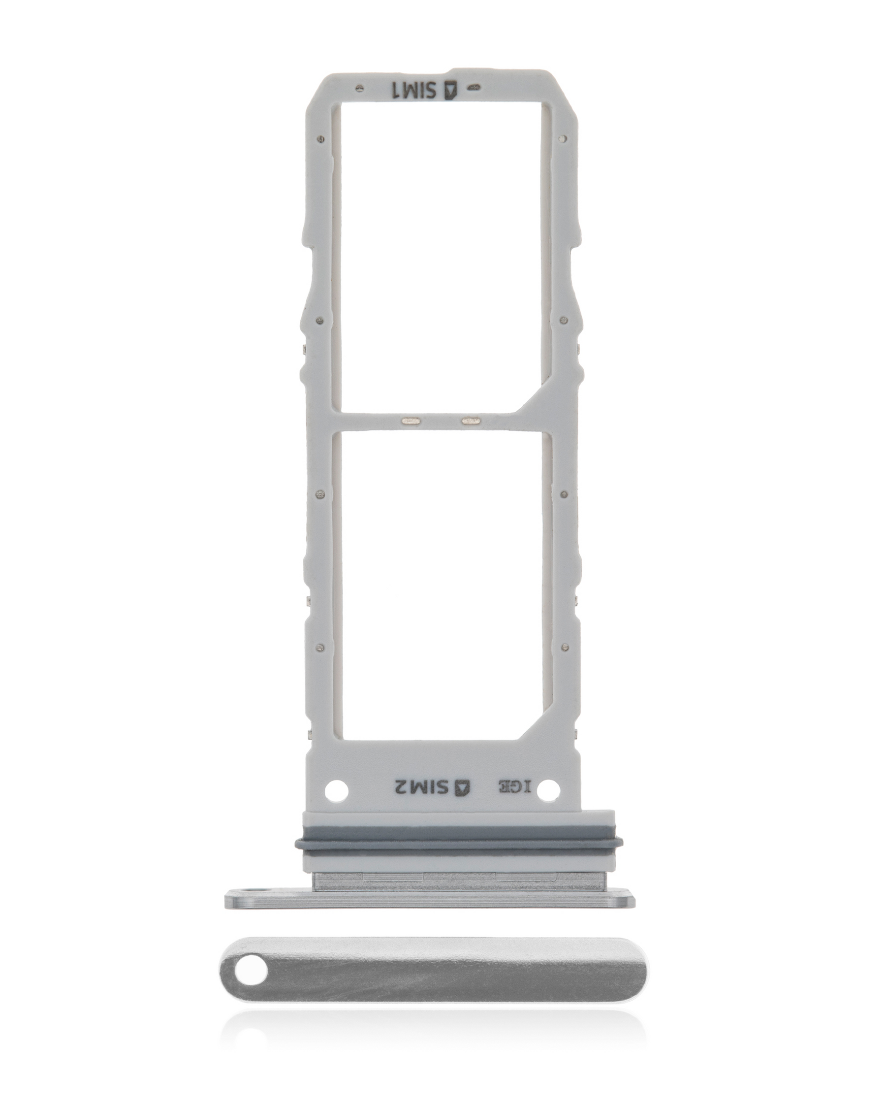 Dual Sim Card Tray Compatible For Samsung Galaxy Note 10 Replacement  (Aura Glow / Silver)