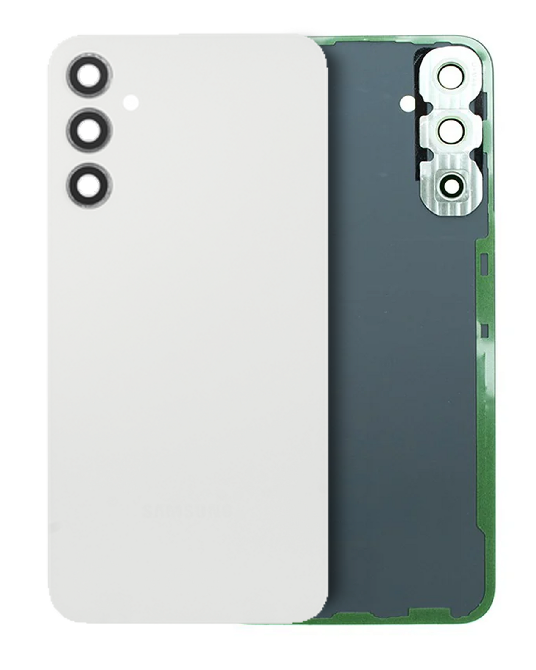 Back Cover Glass With Camera Lens Compatible For Samsung Galaxy A34 5G (A346 / 2023) (Service Pack) (Silver)