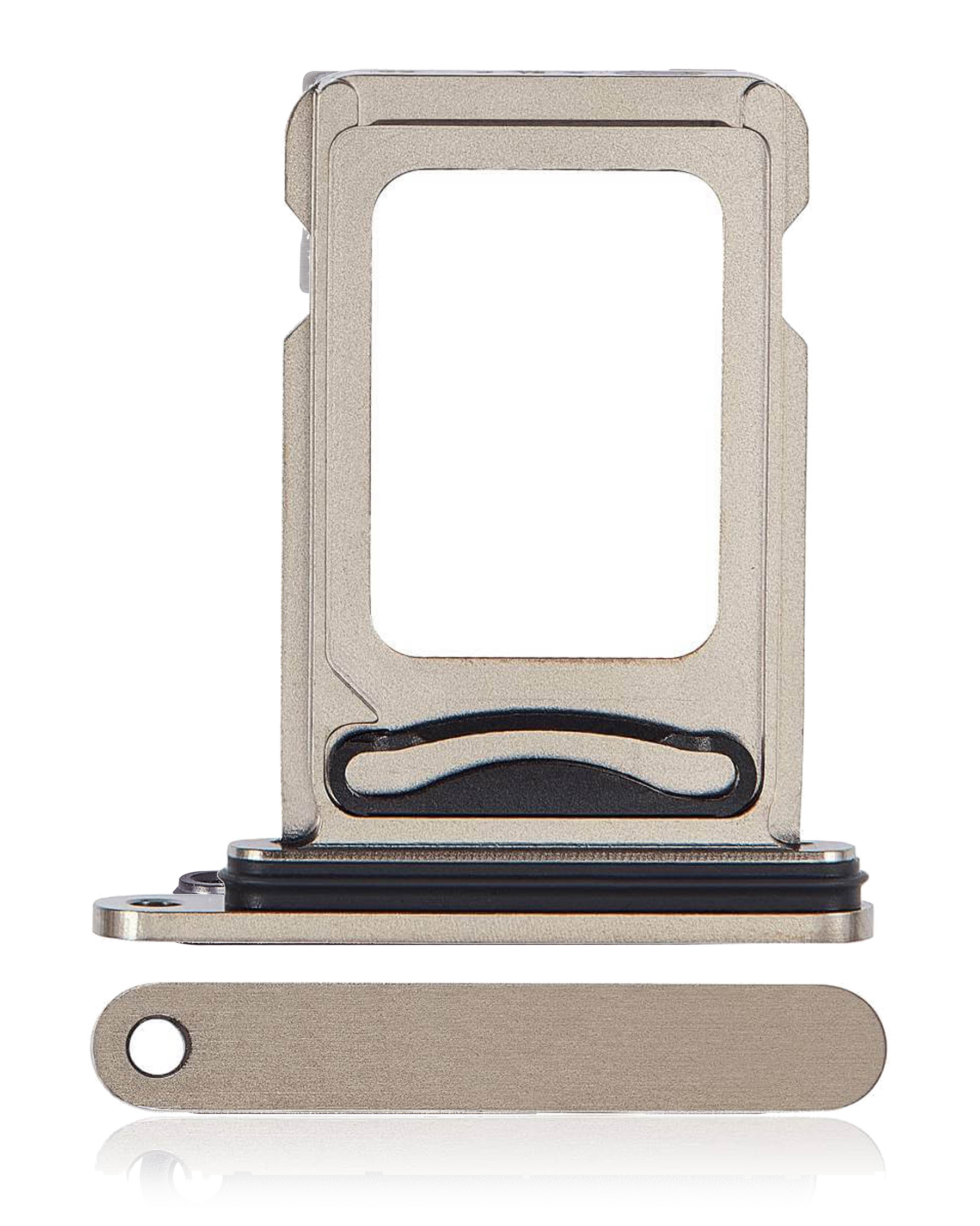 Dual Sim Card Tray Compatible For iPhone 15 Pro / 15 Pro Max (Natural Titanium)