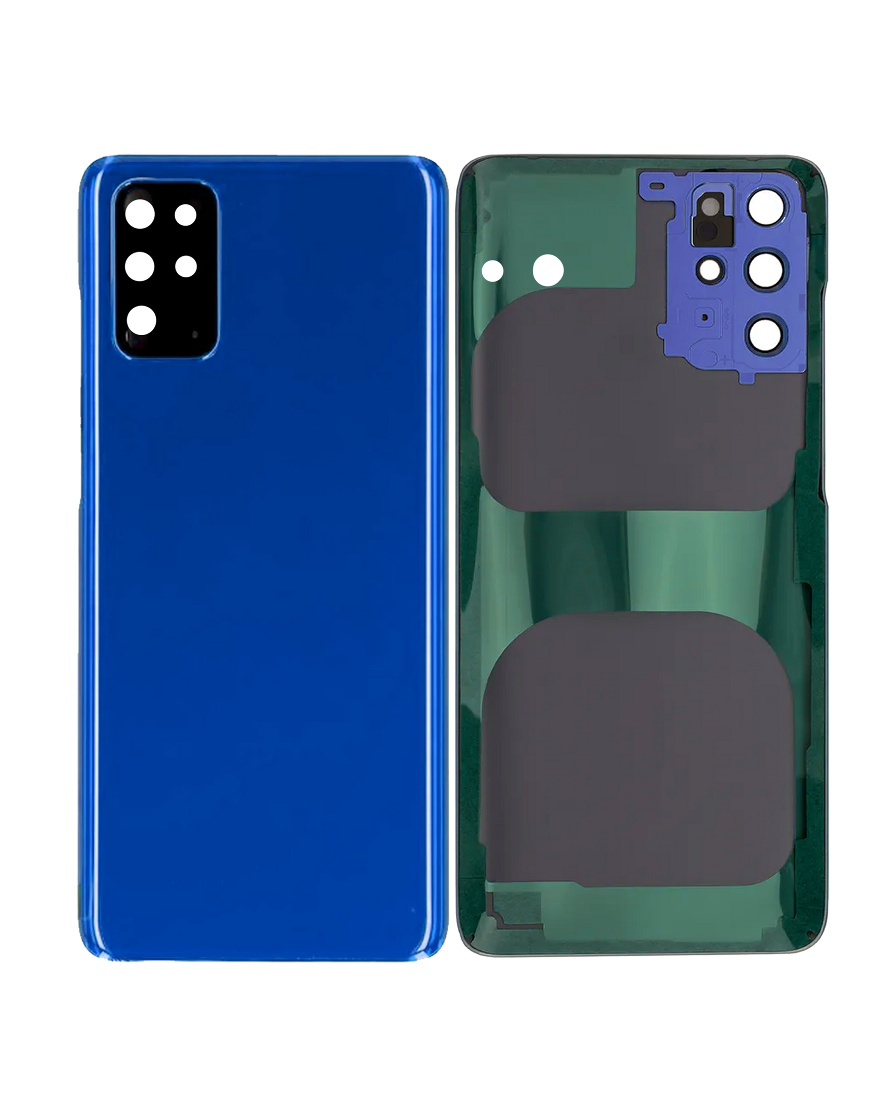 Back Cover Glass With Camera Lens Compatible For Samsung Galaxy S20 Plus Replacement (Service Pack) (Aura Blue)