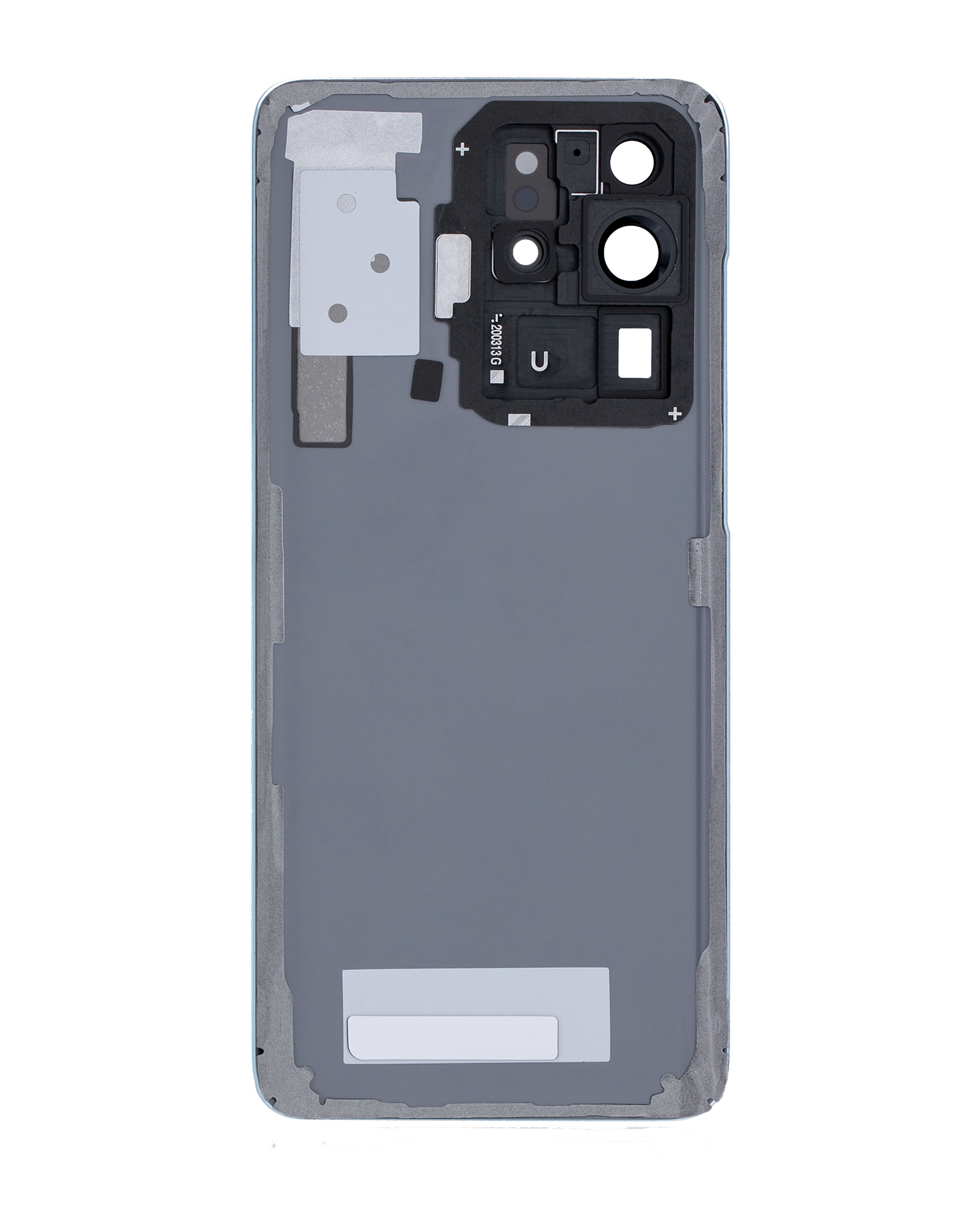 Replacement Back Cover Glass With Camera Lens Compatible For Samsung Galaxy S20 Ultra (No Logo) (Vemake) (Aura Blue)