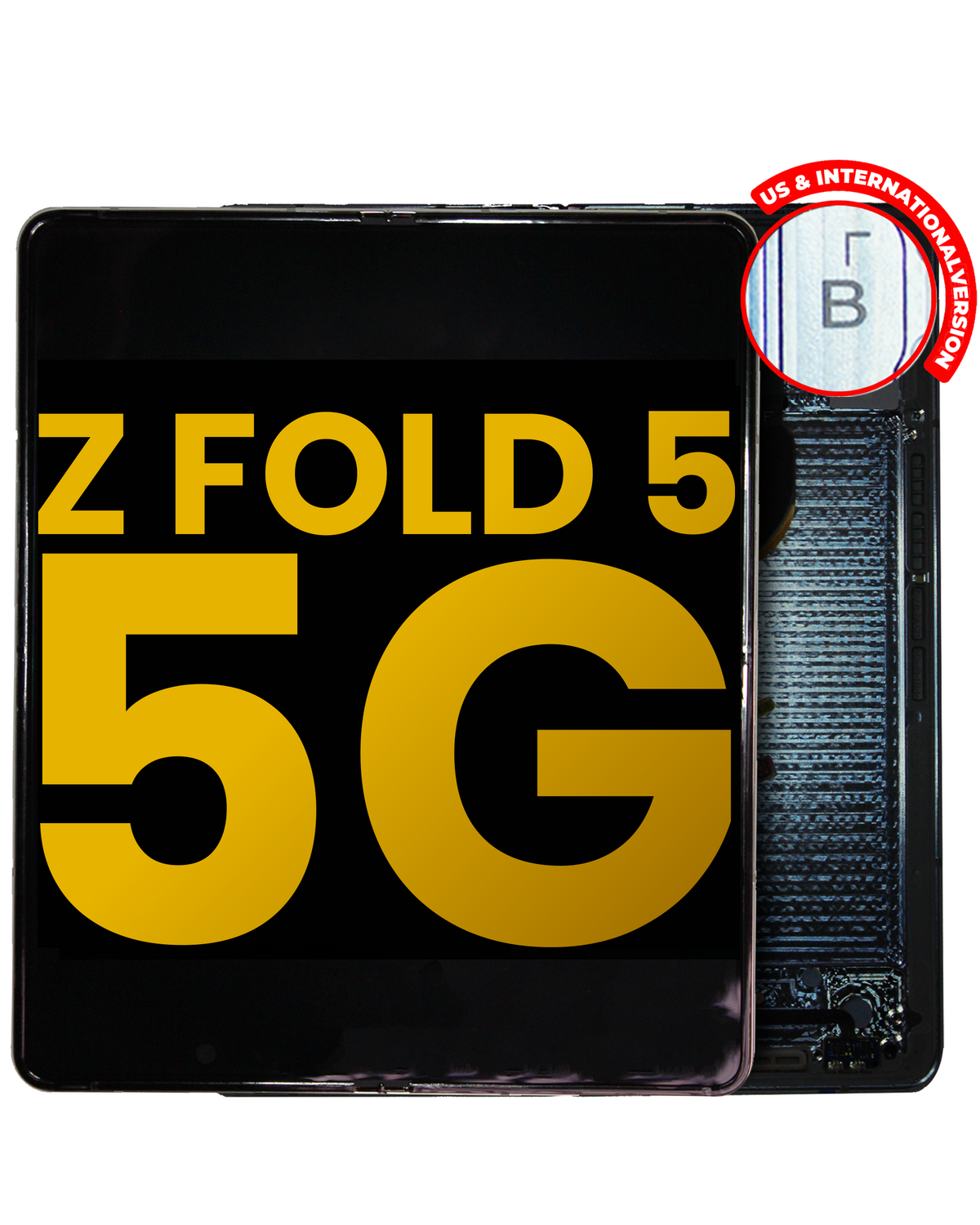 Replacement Inner OLED Assembly With Frame Compatible For Samsung Galaxy Z Fold 5 5G (US & International) (Refurbished) (Icy Blue)