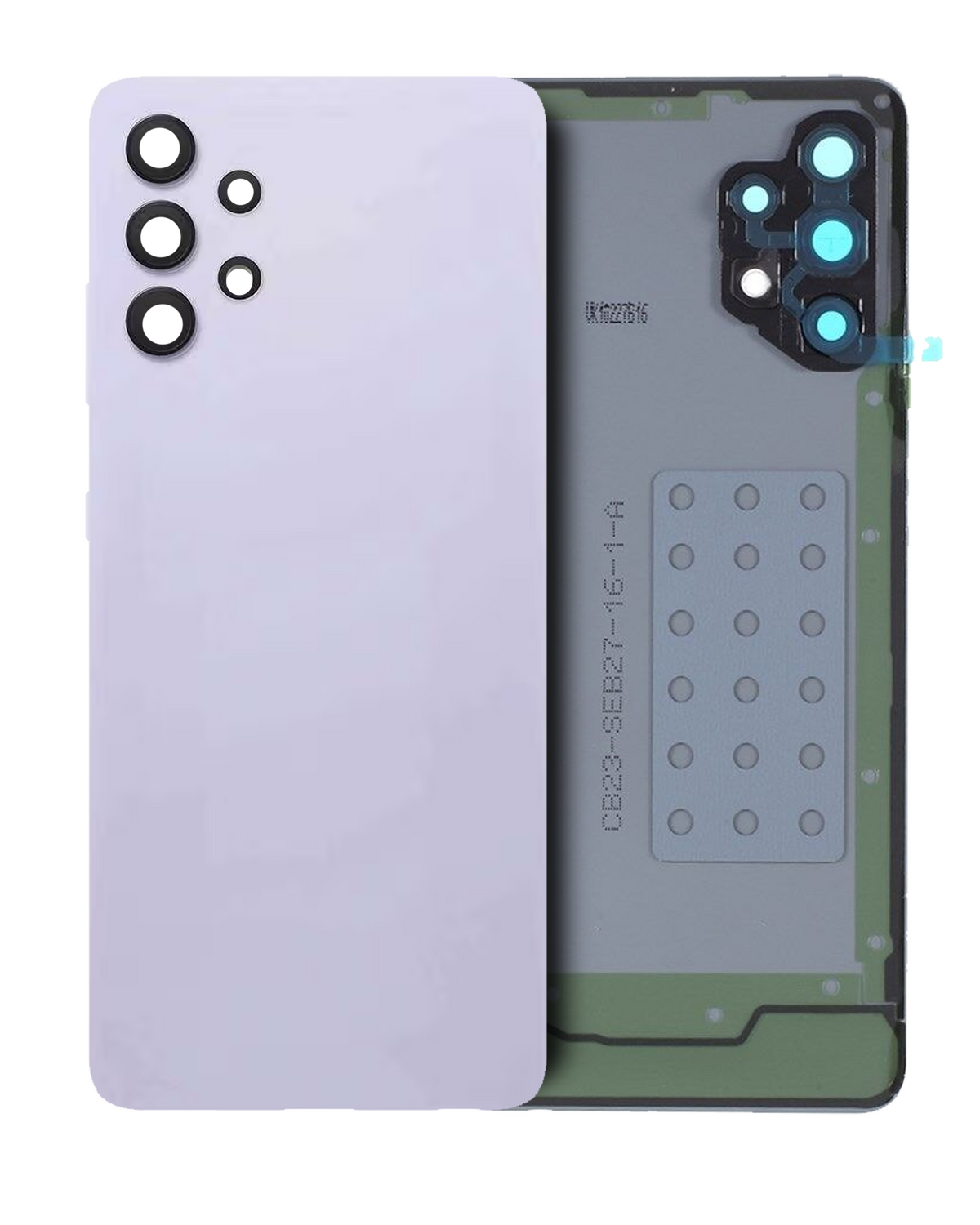 Back Cover Glass With Camera Lens Compatible For Samsung Galaxy A32 4G (A325 / 2021) (Service Pack) (Awesome Violet)