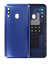 Back Cover Glass With Camera Lens Compatible For Samsung Galaxy A20E (A202 / 2019) (Service Pack) (Blue)