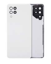 Back Cover Glass With Camera Lens Compatible For Samsung Galaxy A22 4G (A225 / 2021) (Service Pack) (White)