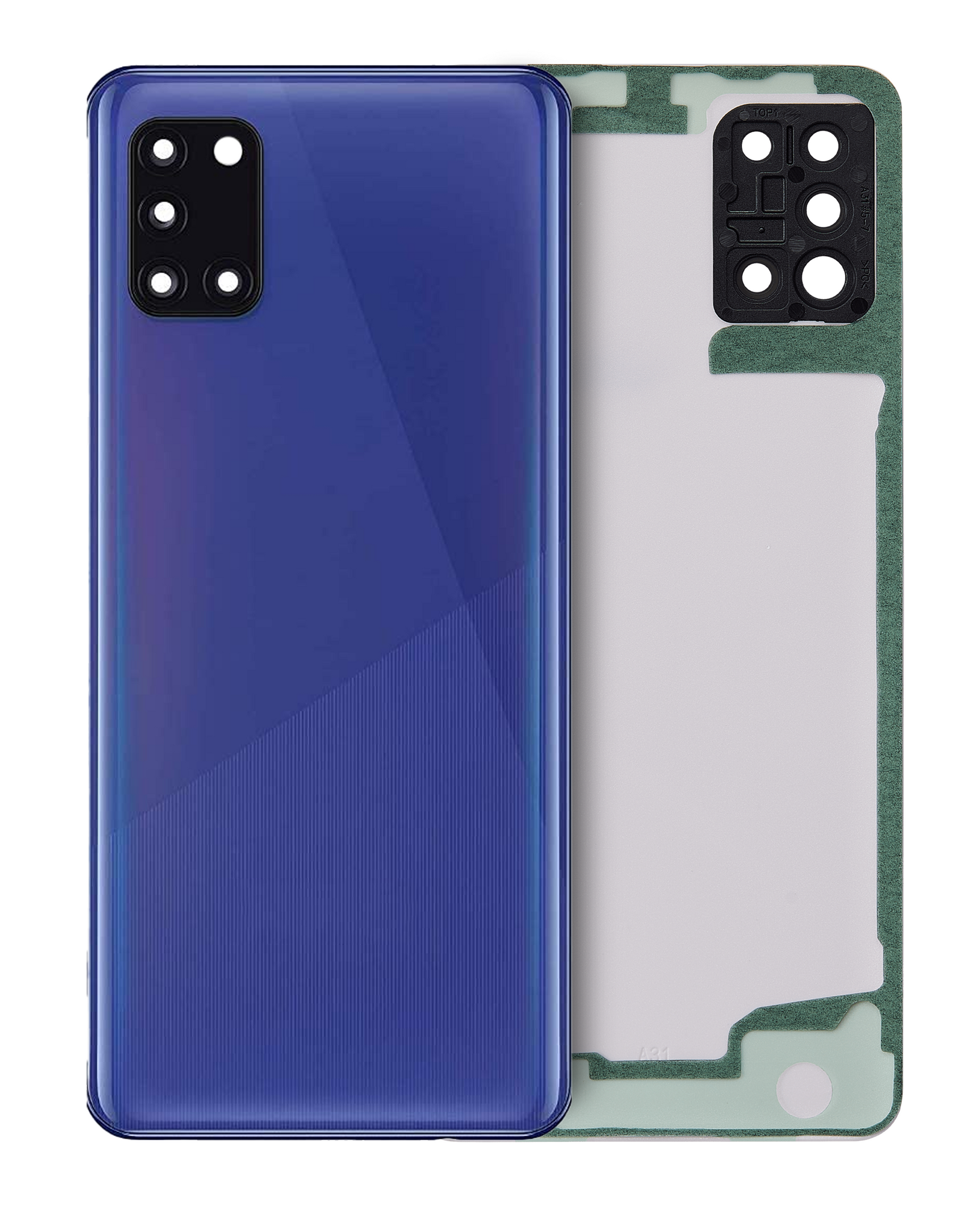 Back Cover Glass With Camera Lens Compatible For Samsung Galaxy A31 (A315 / 2020) (Service Pack) (Blue)