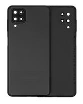 Back Cover Glass With Camera Lens Compatible For Samsung Galaxy A12 Nacho (A127 / 2021) (Service Pack) (Black)