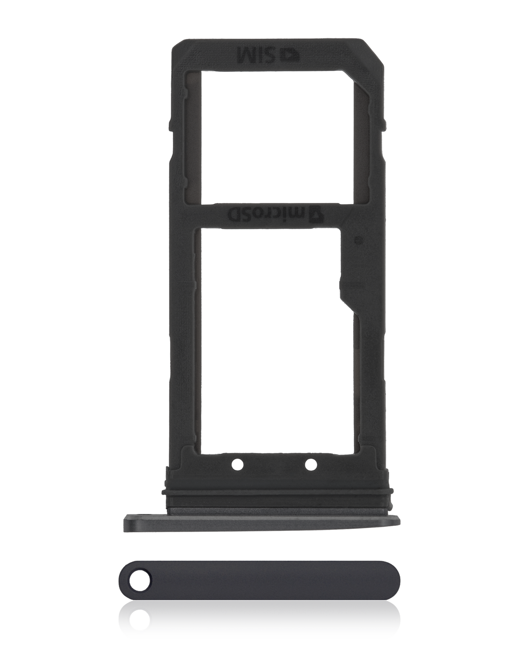 Single Sim Card Tray Compatible For Samsung Galaxy S7 Replacement (Black Onyx)