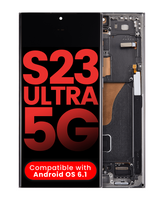 OLED Assembly With Frame Compatible For Samsung Galaxy S23 Ultra Replacement(US & International) (Vemake) (Green)