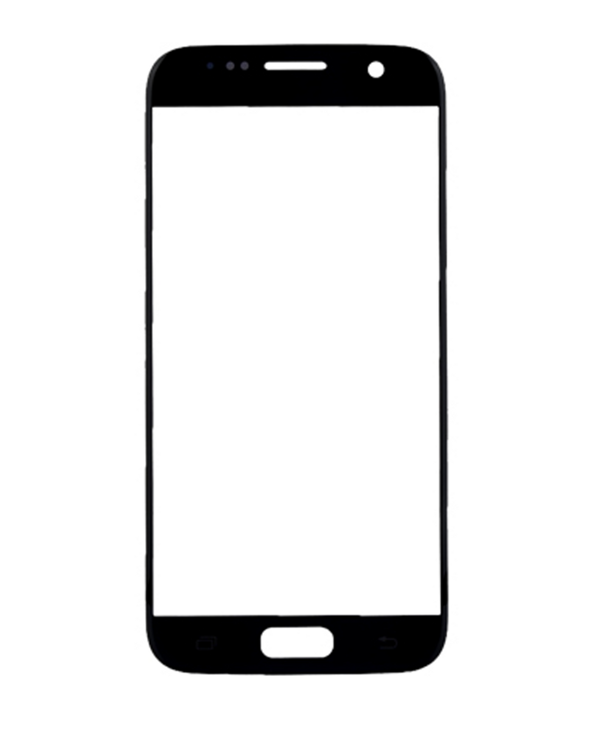 Front Glass Only Compatible For Samsung Galaxy S7 Replacement (Black Onyx)