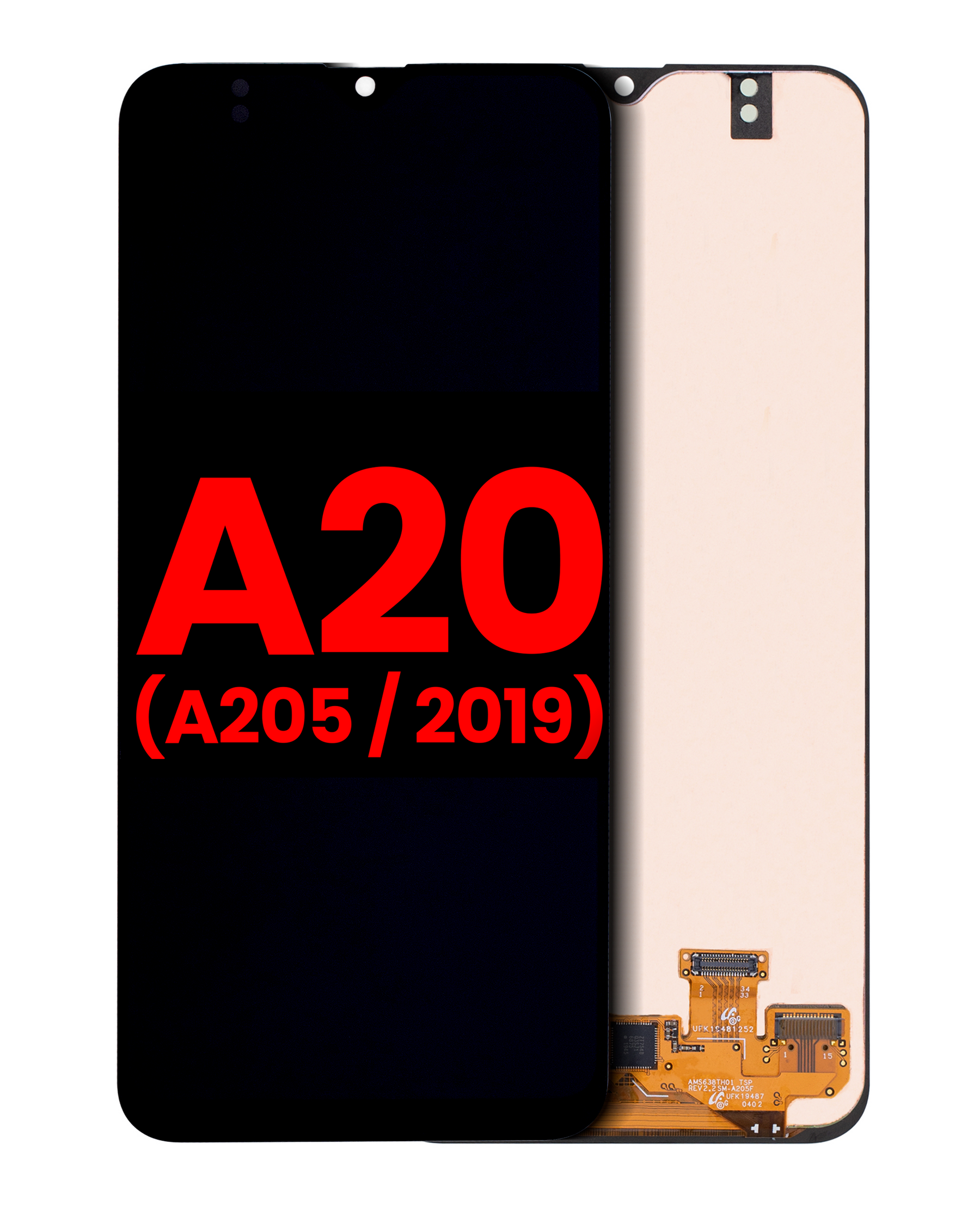 OLED Assembly Without Frame Compatible For Samsung Galaxy A20 (A205 / 2019) (All Models) (Vemake) (All Colors)
